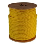General Work Products 3-Strand Twisted Polypropylene Rope Monofilament, Yellow 1/4 PPM1/4
